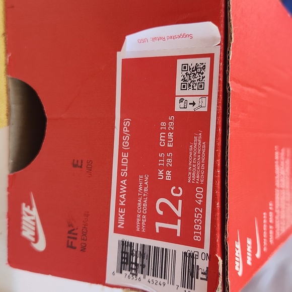 BUNDLE NIKE BLUE KAWA SLIDES 12C NWT - Picture 3 of 3